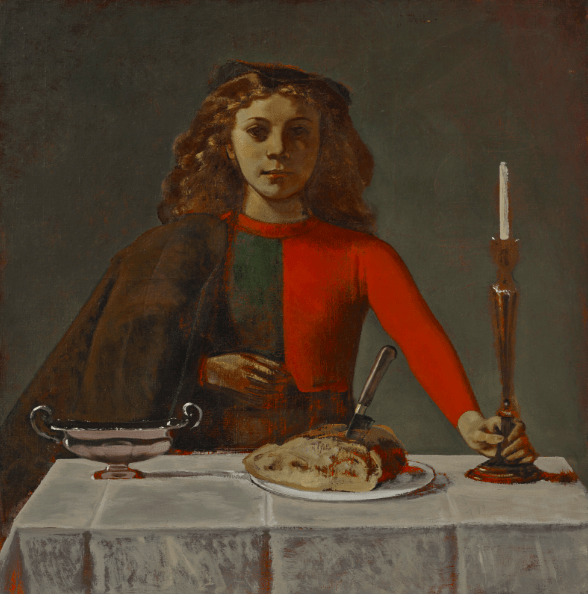 BALTHUS (1908-2001) Jeune fille en vert et rouge (Le Chandelier), Third party guarantee, Estimate USD 2,000,000 – USD 3,000,000