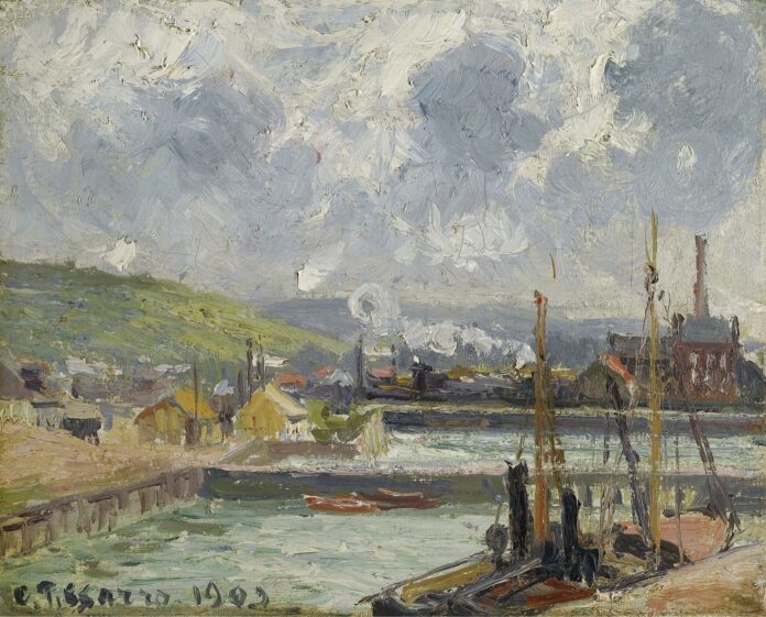 Camille Pissarro, bacini di Dieppe (Duquesne e Berrigny), 1902, dalla stessa serie dell’opera contesa